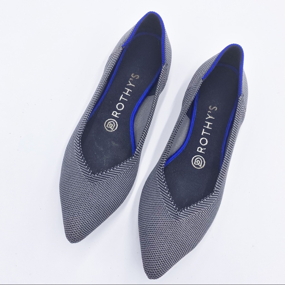 Rothy's Gray and Blue Flats